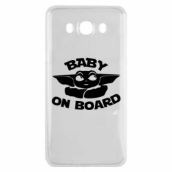 Чехол для Samsung J7 2016 Baby on board yoda - PrintSalon
