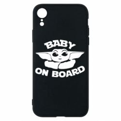 Чехол для iPhone XR Baby on board yoda - PrintSalon