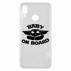 Чехол для Huawei P Smart Plus 2018 Baby on board yoda - PrintSalon