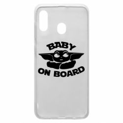 Чехол для Samsung A20 Baby on board yoda - PrintSalon