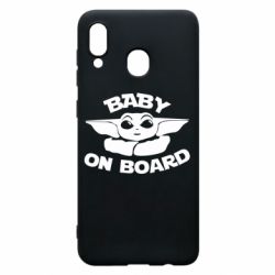 Чехол для Samsung A30 Baby on board yoda - PrintSalon