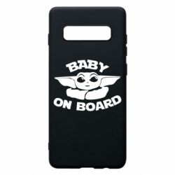 Чехол для Samsung S10+ Baby on board yoda - PrintSalon