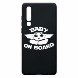 Чехол для Huawei P30 Baby on board yoda - PrintSalon