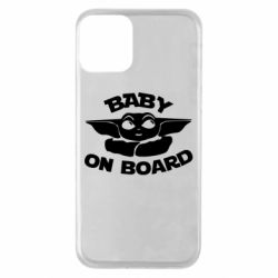 Чехол для iPhone 11 Baby on board yoda - PrintSalon