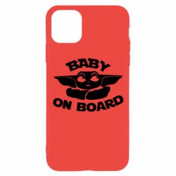 Чехол для iPhone 11 Pro Baby on board yoda - PrintSalon