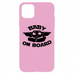 Чехол для iPhone 11 Pro Max Baby on board yoda - PrintSalon