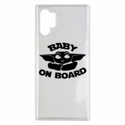 Чехол для Samsung Note 10 Plus Baby on board yoda - PrintSalon