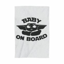Полотенце с принтом Baby on board yoda - PrintSalon