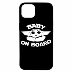 Чехол для iPhone 14 Baby on board yoda - PrintSalon