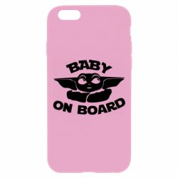 Чехол для iPhone 6 Plus/6S Plus Baby on board yoda - PrintSalon