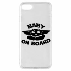 Чехол для iPhone 7 Baby on board yoda - PrintSalon