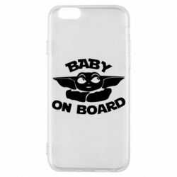 Чехол для iPhone 6/6S Baby on board yoda - PrintSalon
