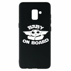 Чехол для Samsung A8+ 2018 Baby on board yoda - PrintSalon