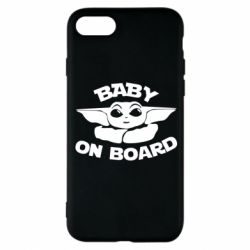 Чехол для iPhone 8 Baby on board yoda - PrintSalon