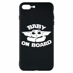Чехол для iPhone 8 Plus Baby on board yoda - PrintSalon