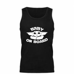 Мужская майка Baby on board yoda - PrintSalon