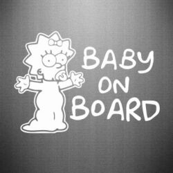 Наклейка Baby on board-PrintSalon Наклейка Baby on board