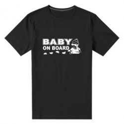 Мужская футболка премиум Baby on board - PrintSalon