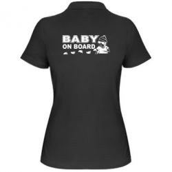 Женское поло Baby on board - PrintSalon
