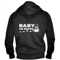 Мужское худи на молнии Baby on board-PrintSalon Мужское худи на молнии Baby on board