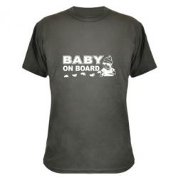 Камуфляжная футболка Baby on board - PrintSalon