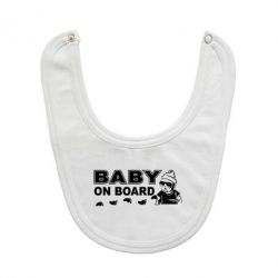 Слюнявчик  Baby on board - PrintSalon