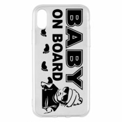 Чехол для iPhone X/Xs Baby on board - PrintSalon