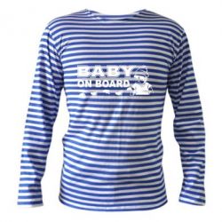 Тельняшка с длинным рукавом Baby on board - PrintSalon