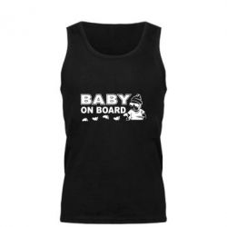 Мужская майка Baby on board - PrintSalon