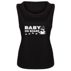 Женская майка Baby on board - PrintSalon
