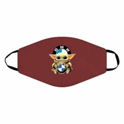 Маска многоразовая Baby yoda bmw - PrintSalon