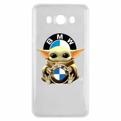 Чехол для Samsung J7 2016 Baby yoda bmw - PrintSalon