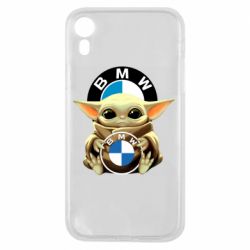 Чехол для iPhone XR Baby yoda bmw - PrintSalon