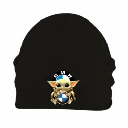Шапка флисовая Baby yoda bmw - PrintSalon