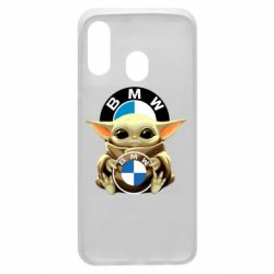 Чехол для Samsung A40 Baby yoda bmw - PrintSalon