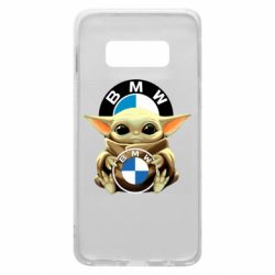 Чехол для Samsung S10e Baby yoda bmw - PrintSalon