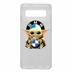 Чехол для Samsung S10 Baby yoda bmw - PrintSalon