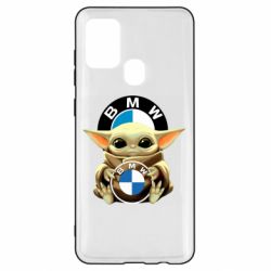 Чехол для Samsung A21s Baby yoda bmw - PrintSalon