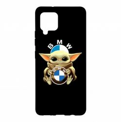 Чехол для Samsung A42 5G Baby yoda bmw - PrintSalon