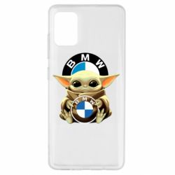 Чехол для Samsung A51 Baby yoda bmw - PrintSalon
