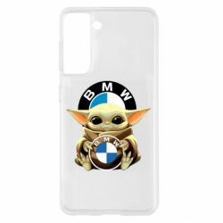 Чехол для Samsung S21 Baby yoda bmw - PrintSalon