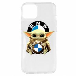 Чехол для iPhone 14 Plus Baby yoda bmw - PrintSalon