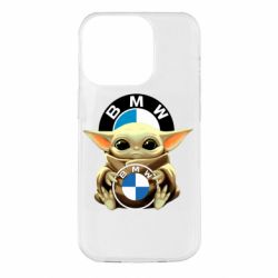 Чехол для iPhone 14 Pro Baby yoda bmw - PrintSalon