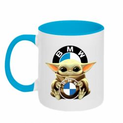 Чашка двокольорова Baby yoda bmw