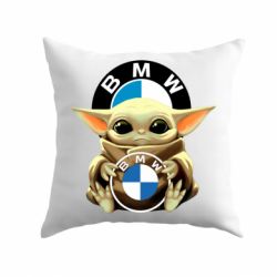 Подушка Baby yoda bmw - PrintSalon