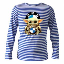 Тельняшка с длинным рукавом Baby yoda bmw - PrintSalon