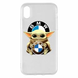 Чехол для iPhone X/Xs Baby yoda bmw - PrintSalon