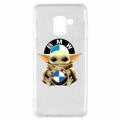 Чехол для Samsung A8 2018 Baby yoda bmw - PrintSalon