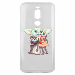 Чехол для Meizu X8 Baby Yoda eats pizza - PrintSalon