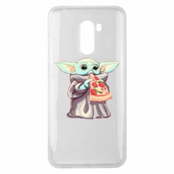 Чехол для Xiaomi Pocophone F1 Baby Yoda eats pizza - PrintSalon